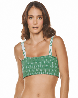 Top bikini bandeau verde contencion y control busto Zanzibar 24605
