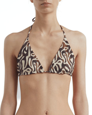 Top de bikini marrón 