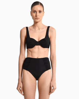 Top de bikini negro 