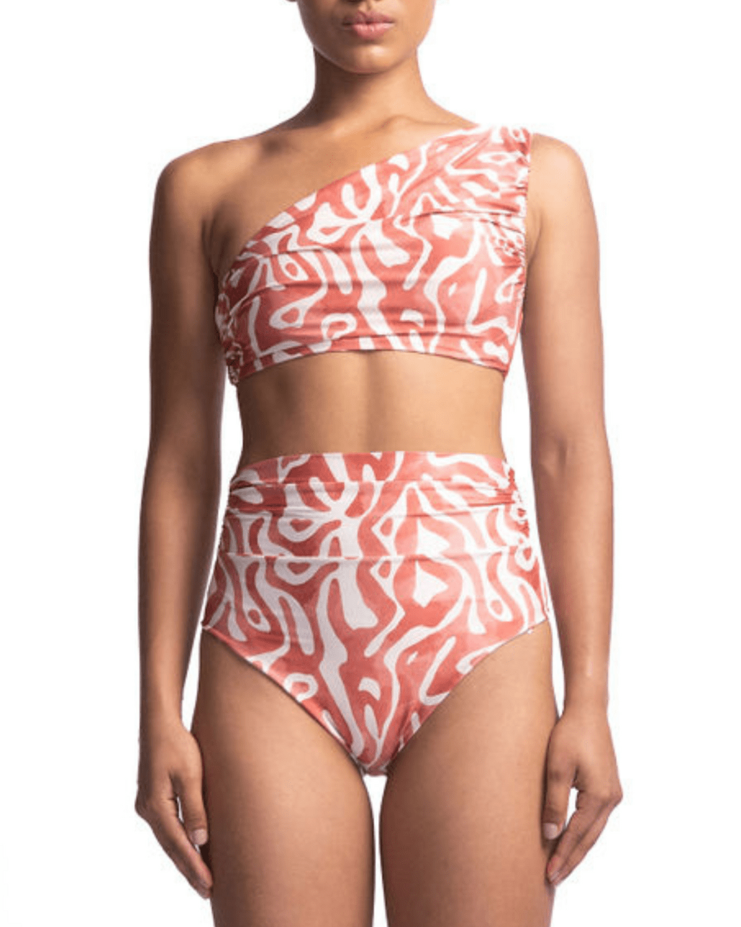 Top de bikini de un solo hombro 