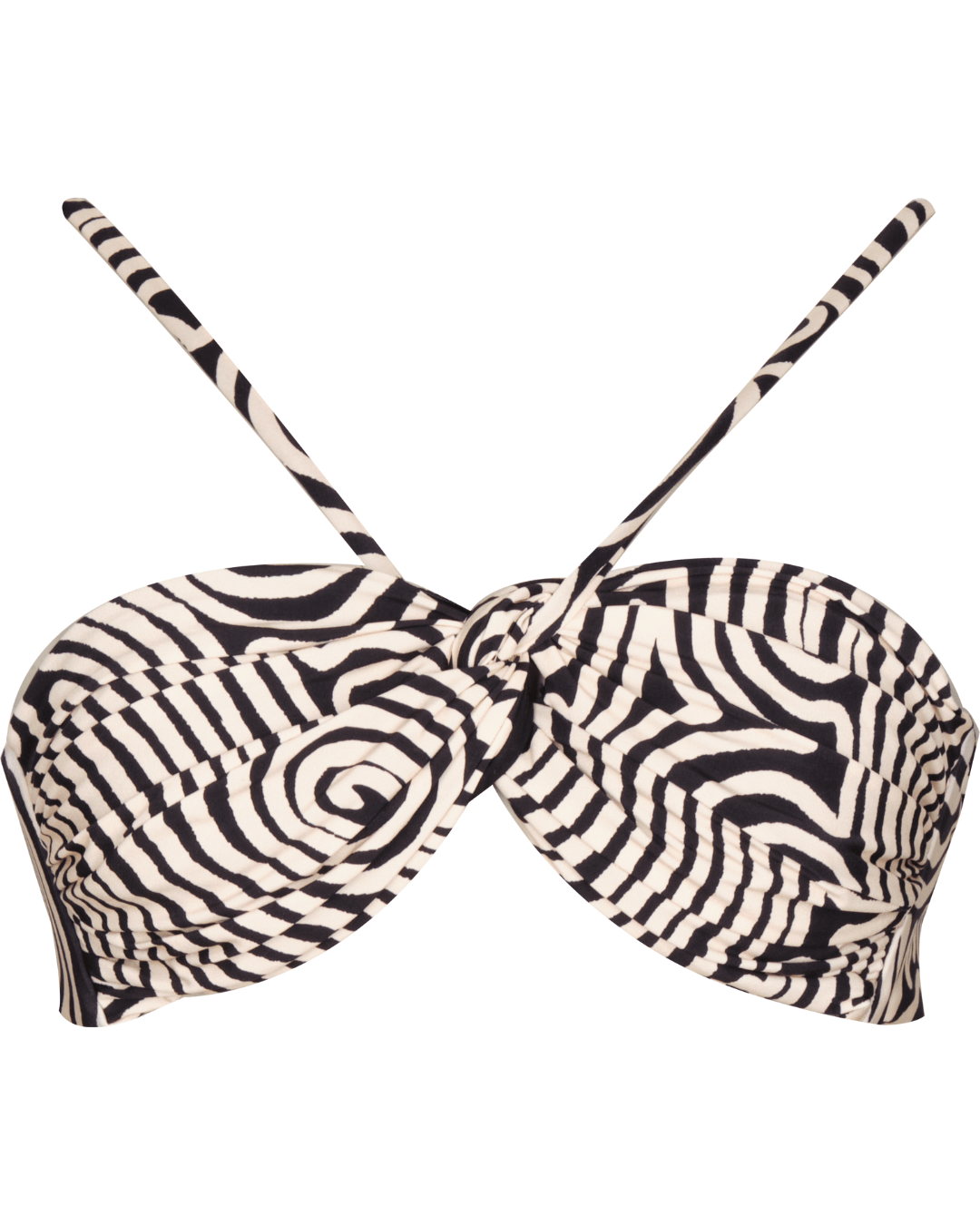 Top de bikini strapless negro 