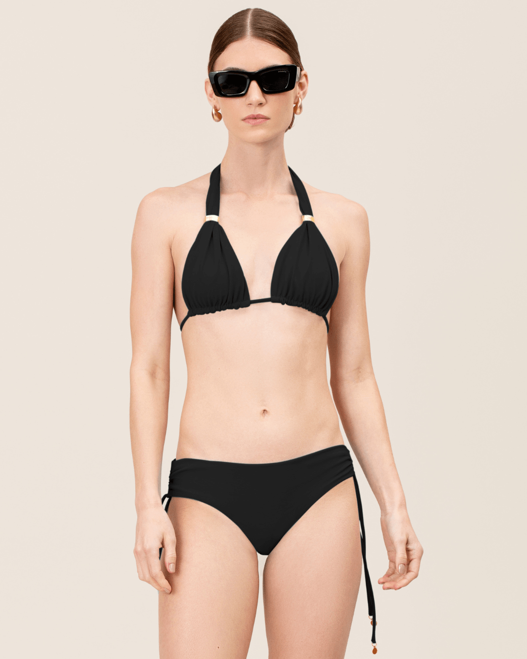 Calzón de bikini negro lateral ancho y ajustable OndadeMar 2226/EVY/80001