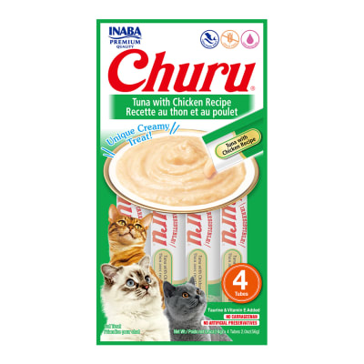 Churu Gato Atún Con Pollo - Paquete 4 Tubitos