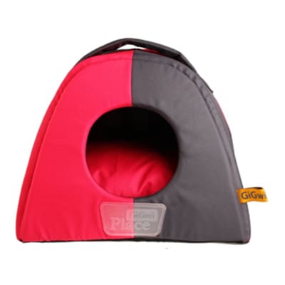 Cama Casa Gris/Rosado Gigwi