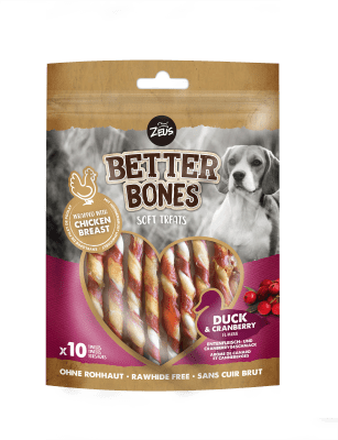 Zeus Better Bones Palitos Envueltos Sabor Pato Con Arandanos
