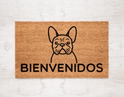 Felpudo Kokomat Bienvenidos Bulldog frances