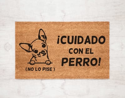 Felpudo Kokomat Cuidado con el perro (no lo pise)