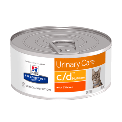 Lata Hill's gato Alimento húmedo C/D Multicare Chicken 156 gr