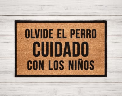Felpudo Kokomat Cuidado con los niños