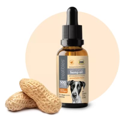 Aceite CBD Treatibles - 500 mg CBD Total - Sabor mantequilla de maní