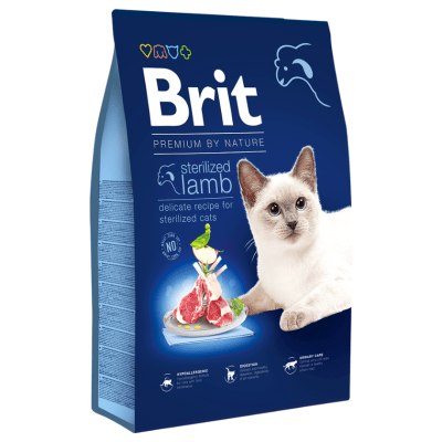 BRIT Premium by Nature Cat Sterilized Lamb 8 Kg