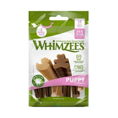 Snack limpia dientes Whimzees Puppy XS/S. Bolsa de 14 Unidades