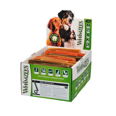 Snack limpia dientes Whimzees. Stix Bulk M Caja de 100 Unidades