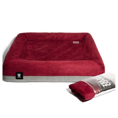 Burgundy/Grey Bed Cover