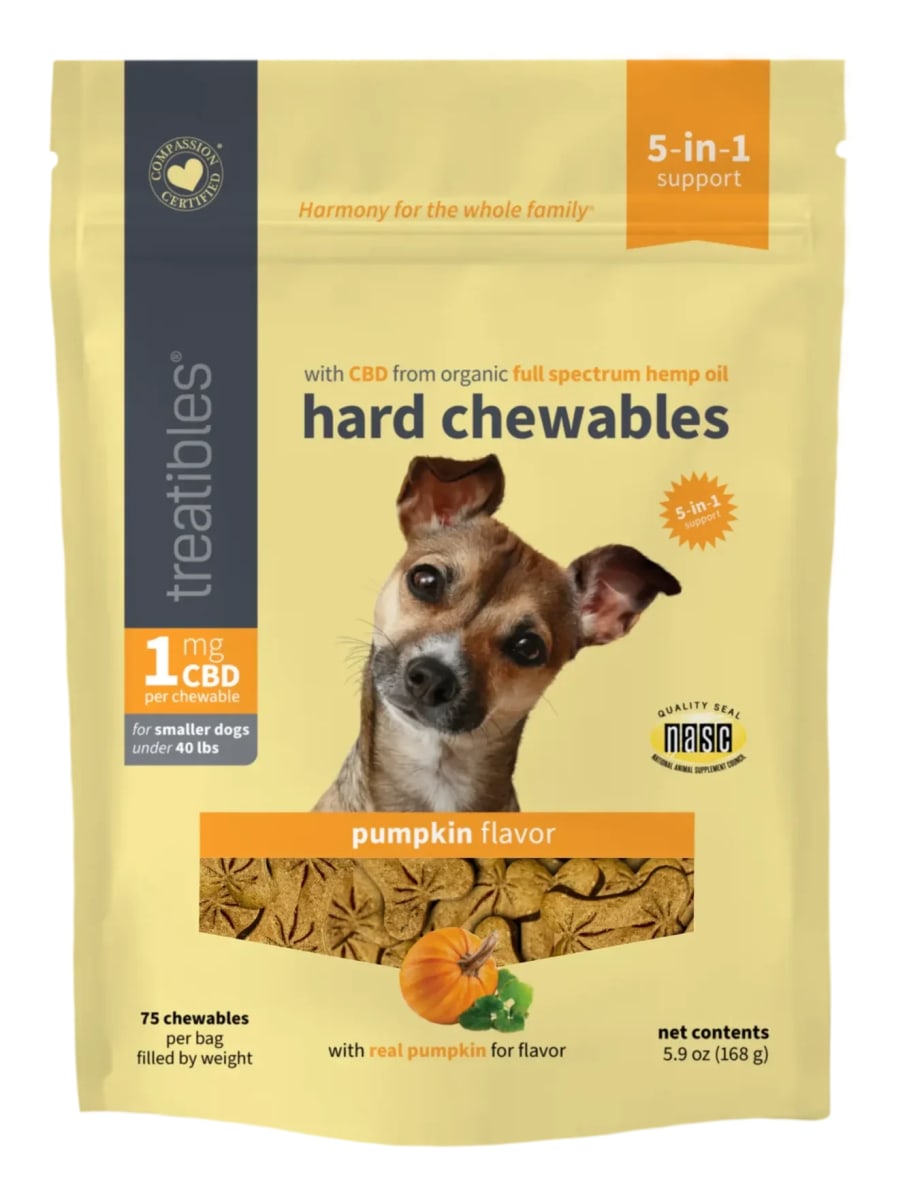 Galletas 1mg CBD BALANCE para perro, Treatibles, sabor Calabaza2