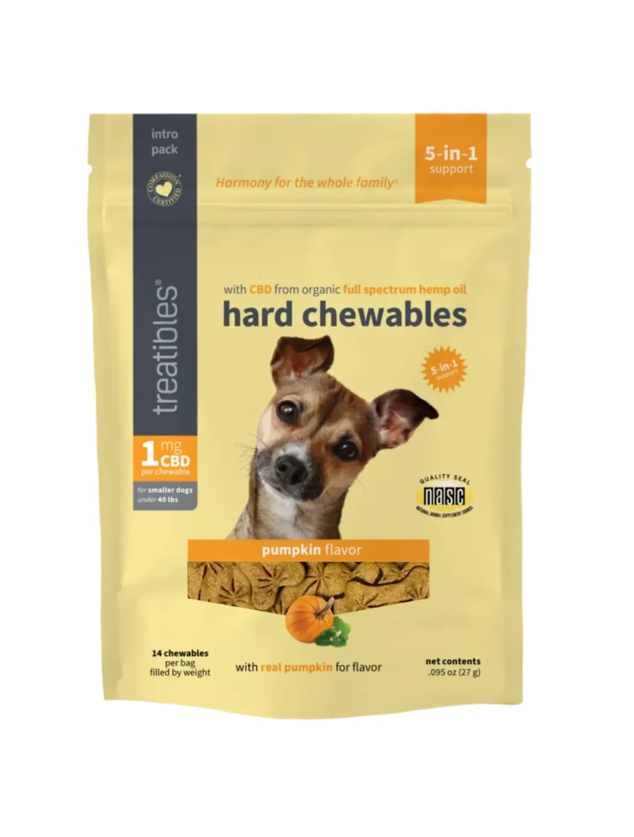 Galletas 1mg CBD BALANCE para perro, Treatibles, sabor Calabaza1