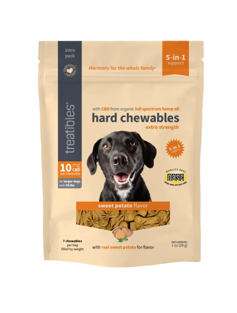 Galletas 10 mg CBD para perro Extra Strength sabor camote Grain-Free, Treatibles1