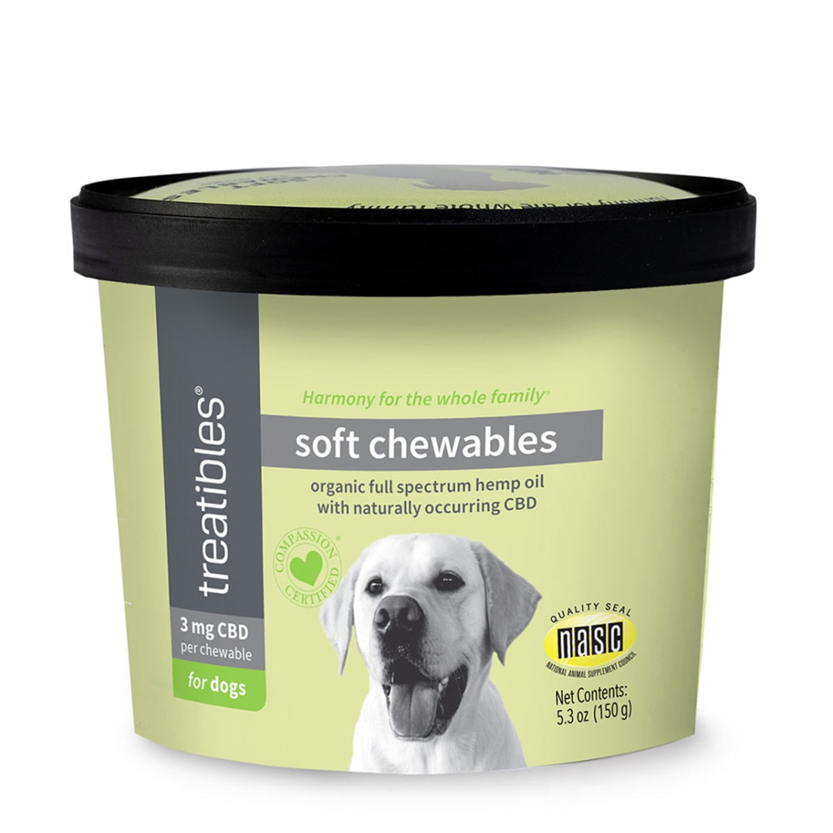 Snack blando 3 mg CBD para perro sabor hígado, Treatibles3