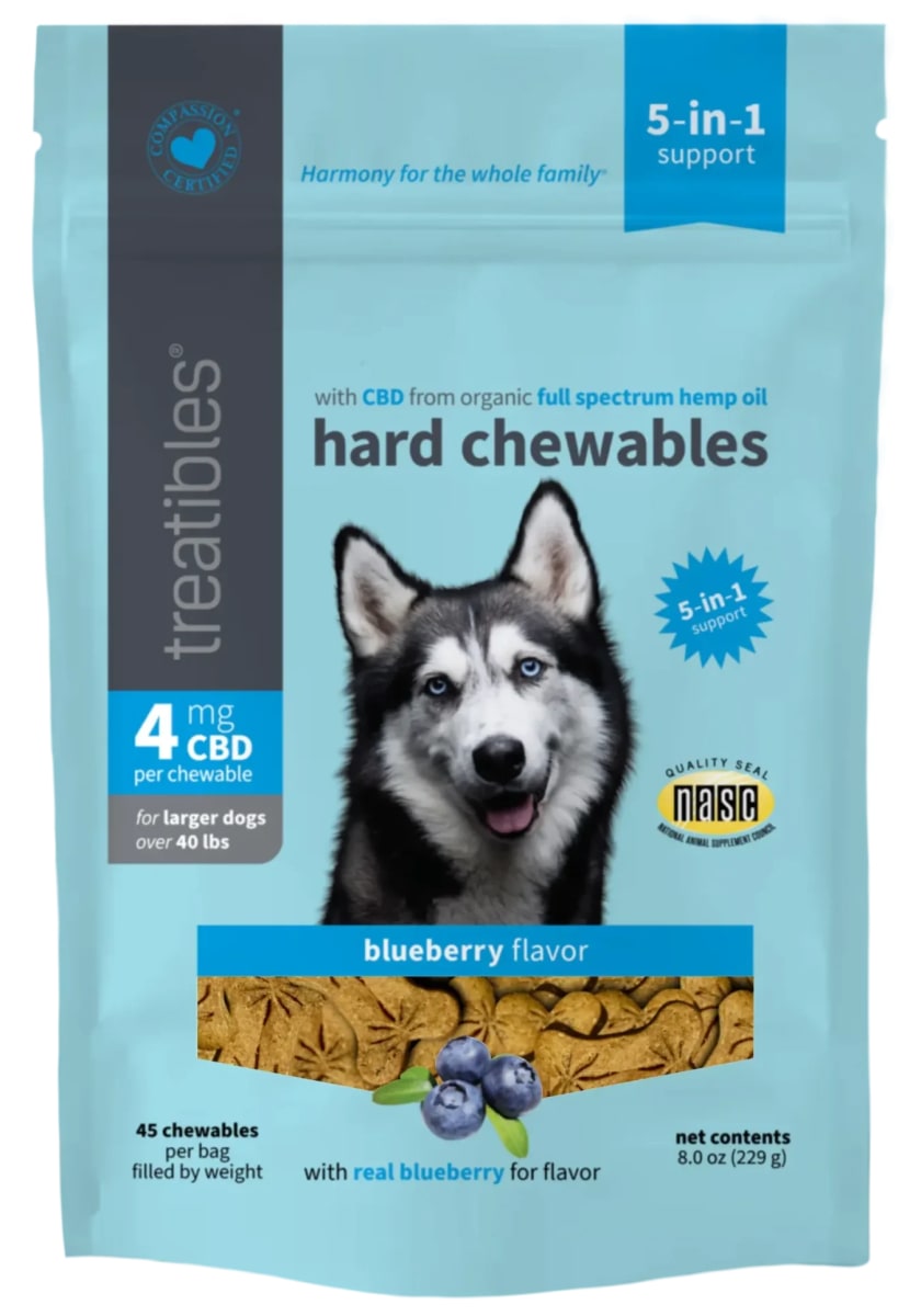 Galletas 4 mg CBD para perro EASE sabor Arandano, Treatibles2