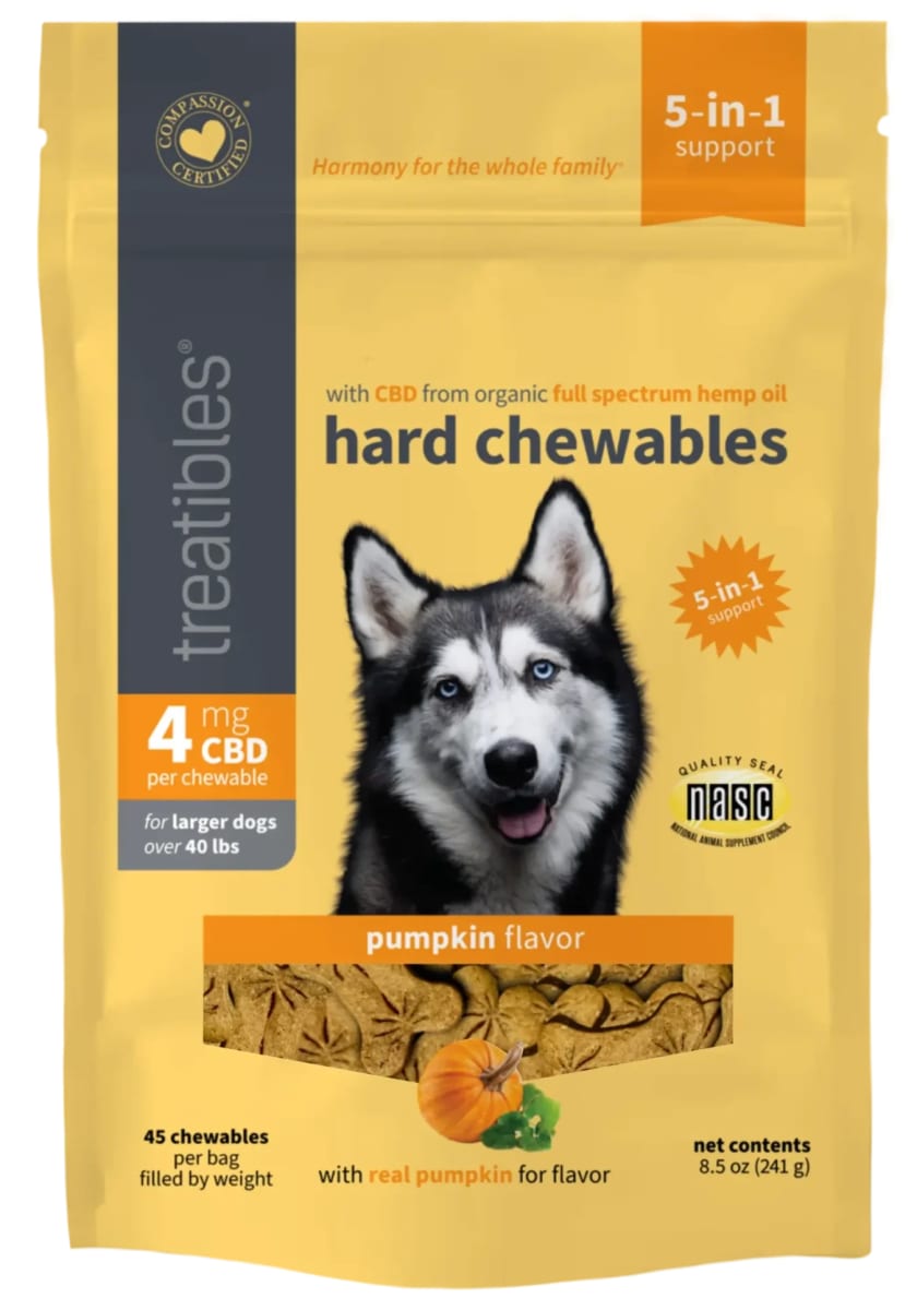 Galletas 4 mg CBD para perro BALANCE sabor Calabaza, Treatibles2