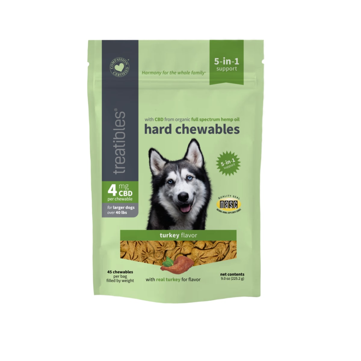 Galletas 4 mg CBD CALM para perro sabor Pavo, Treatibles3