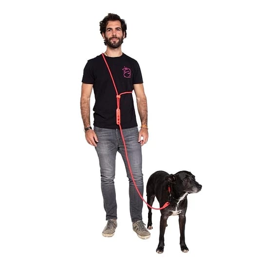 Correa Handsfree Zeedog Neon Coral2