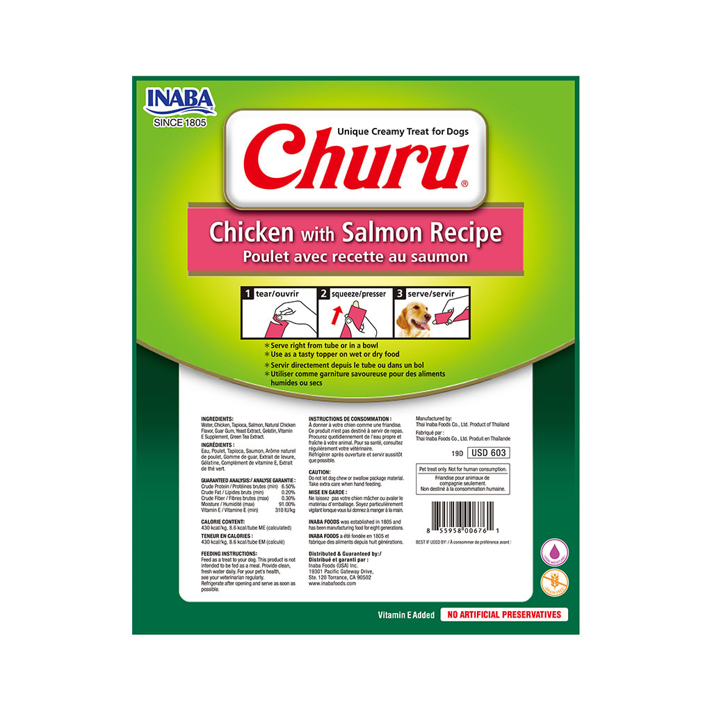 Dog Churu 8P Chicken With Salmon Recipe2