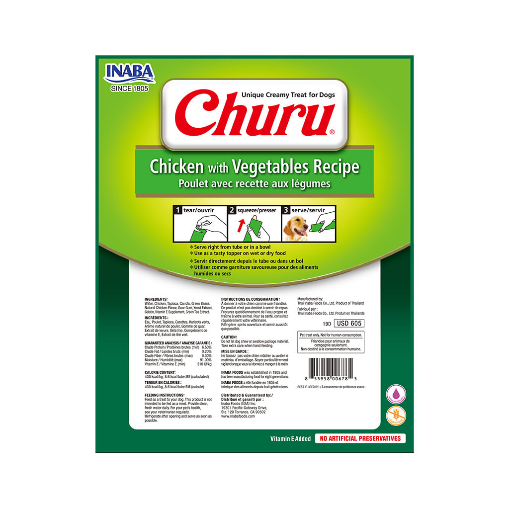 Dog Churu 8P Chicken With Vegetables Recipe2
