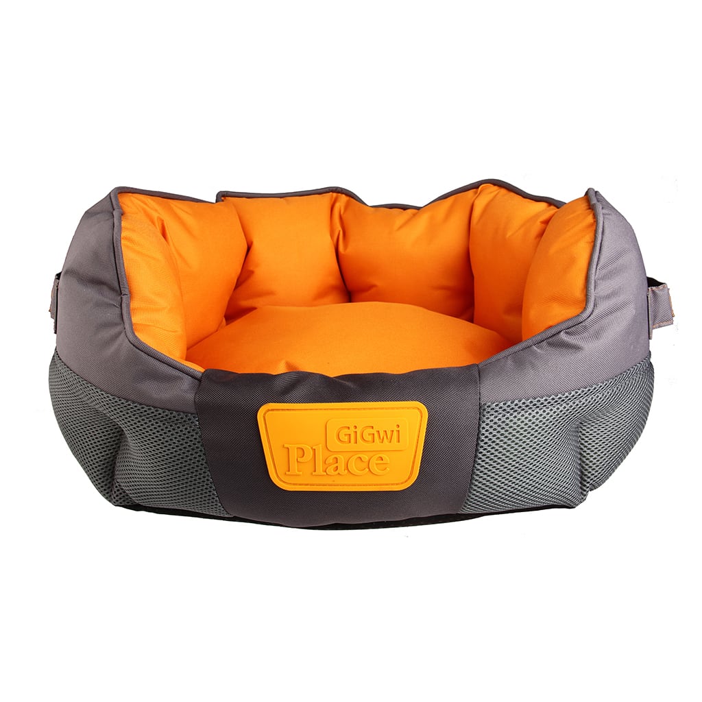 Cama Naranja/Gris Redonda Gigwi1
