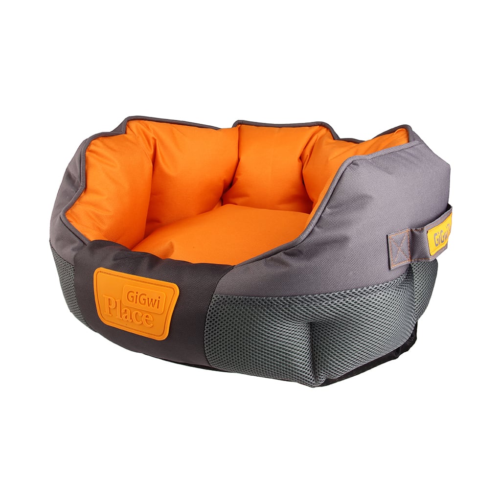 Cama Naranja/Gris Redonda Gigwi2