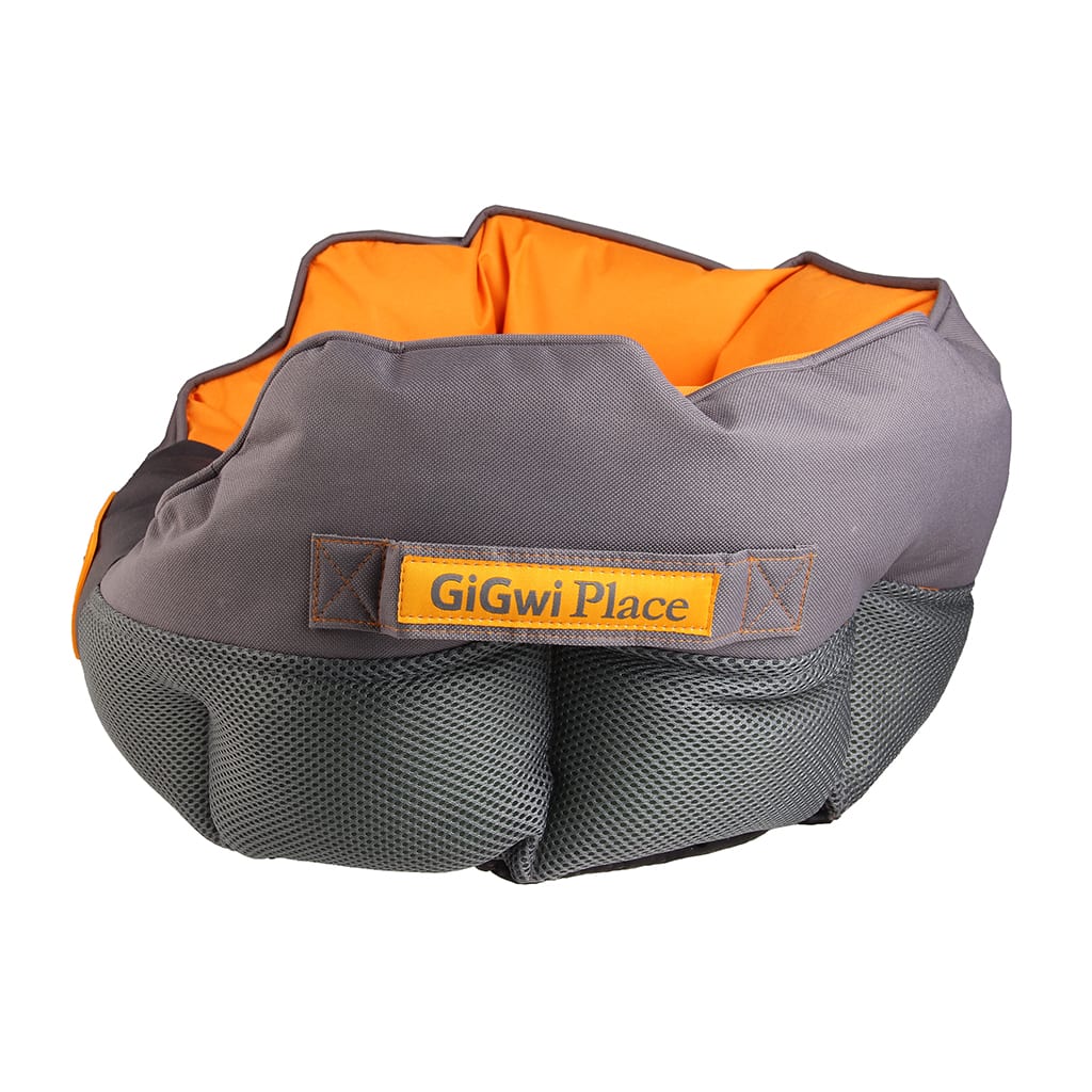 Cama Naranja/Gris Redonda Gigwi4