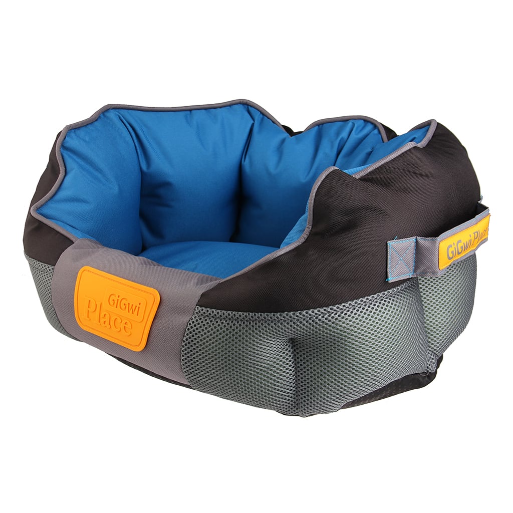 Cama Azul/gris redonda Gigwi2