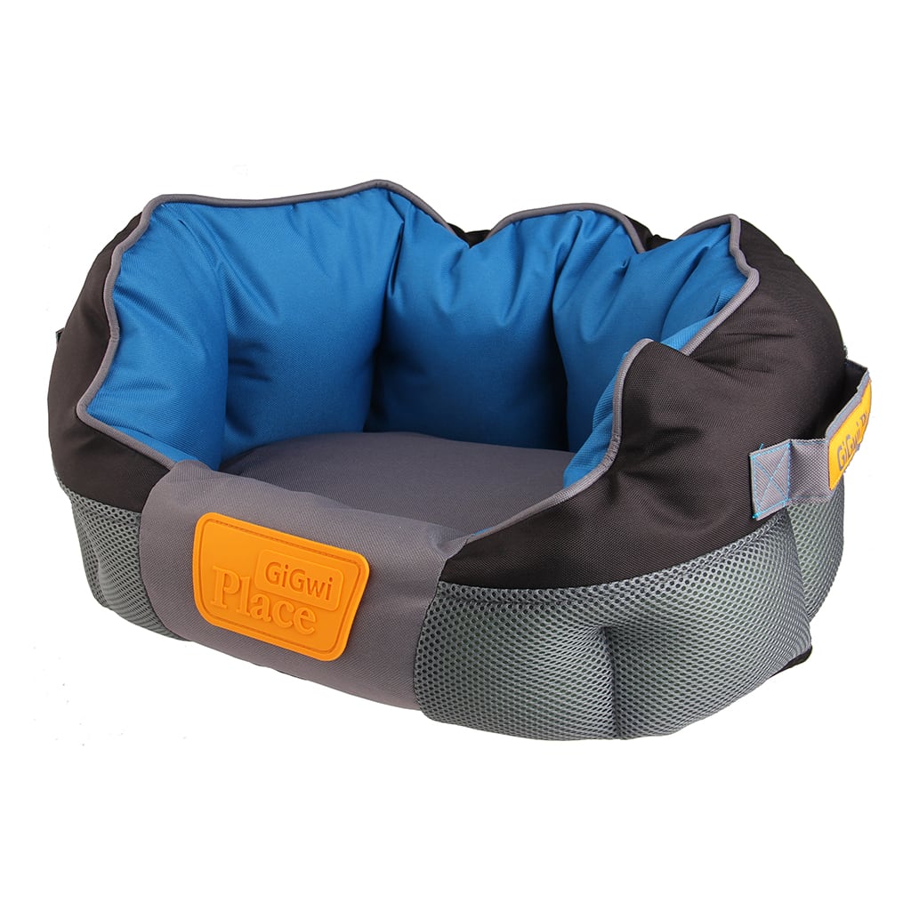 Cama Azul/gris redonda Gigwi4