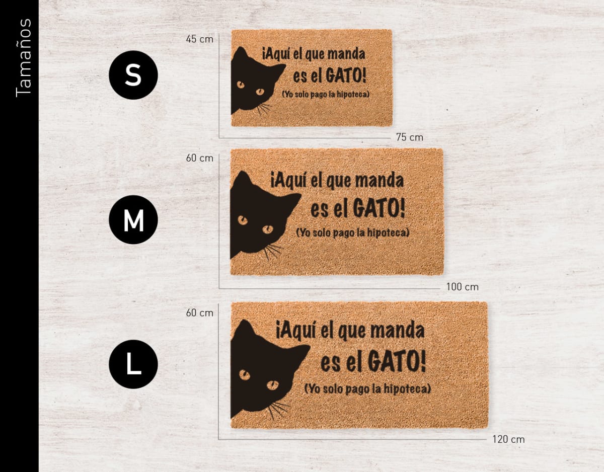 Felpudo Kokomat Aquí manda el gato3