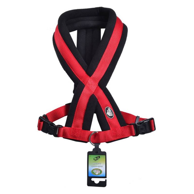 Arnes Cruzado Acolchado Rojo. Mascan2