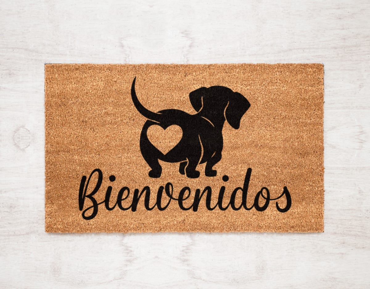 Felpudo Kokomat Bienvenidos Salchicha1