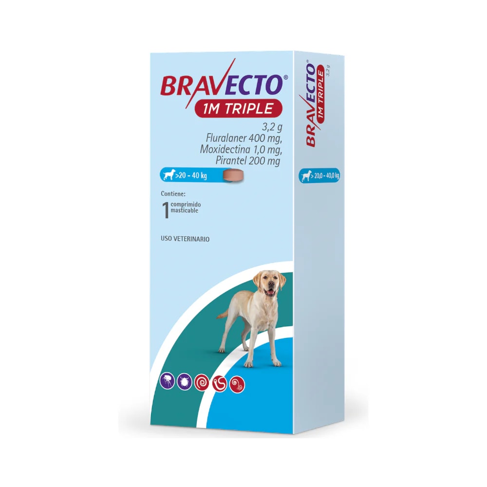 Bravecto 1M Triple - Antiparasitario interno y externo5