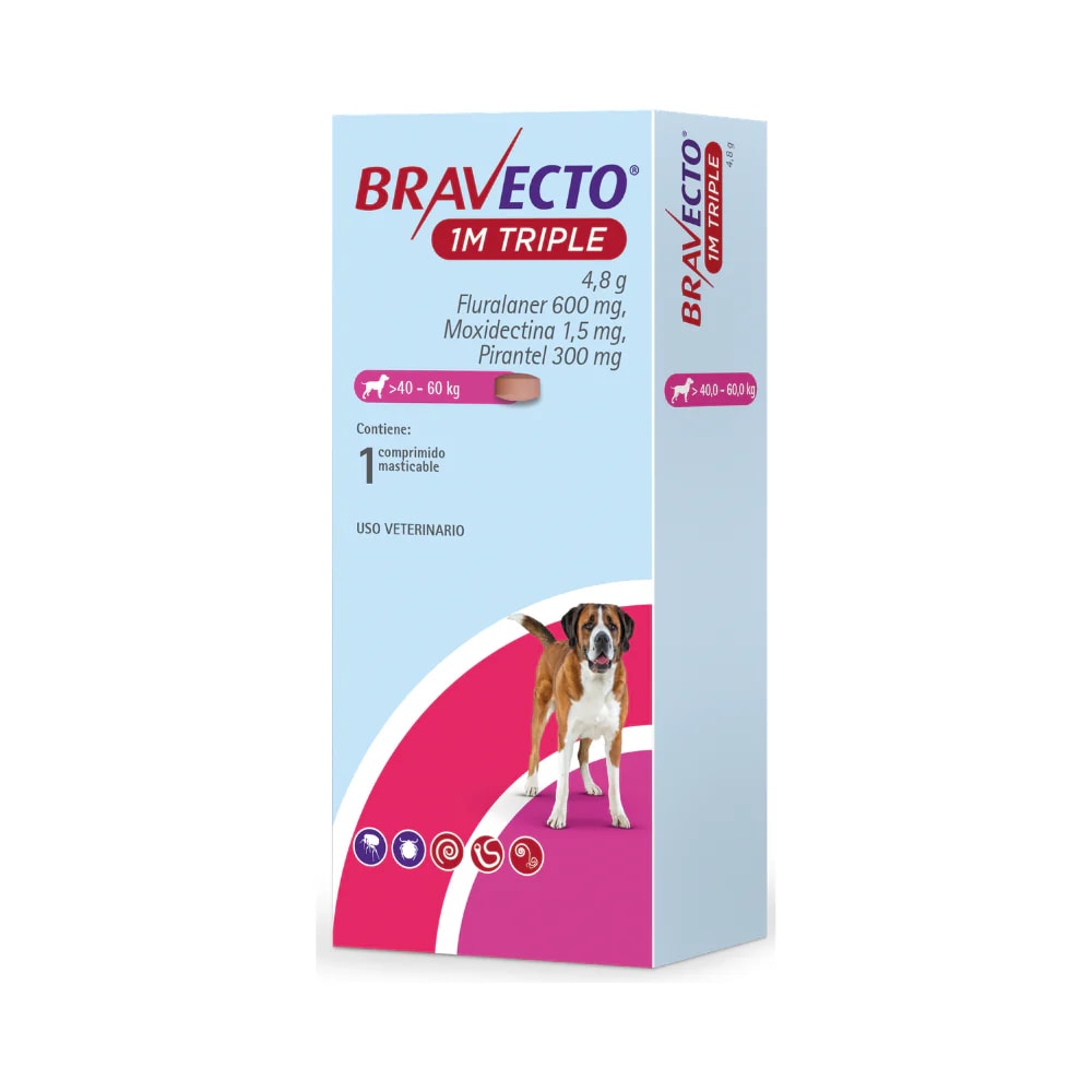 Bravecto 1M Triple - Antiparasitario interno y externo6