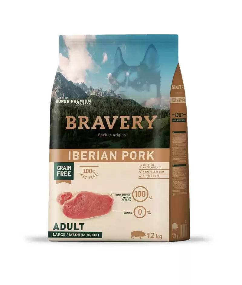 BRAVERY Iberian Pork Adult Large/Medium breeds1
