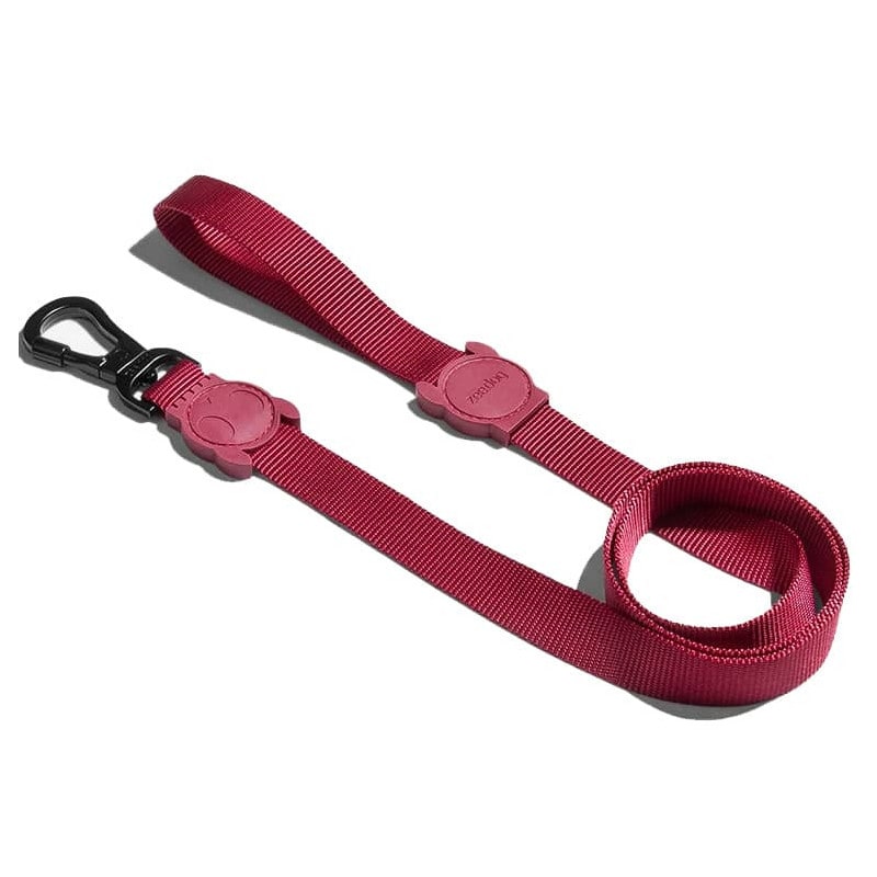 Zeedog Leash Bordeau1