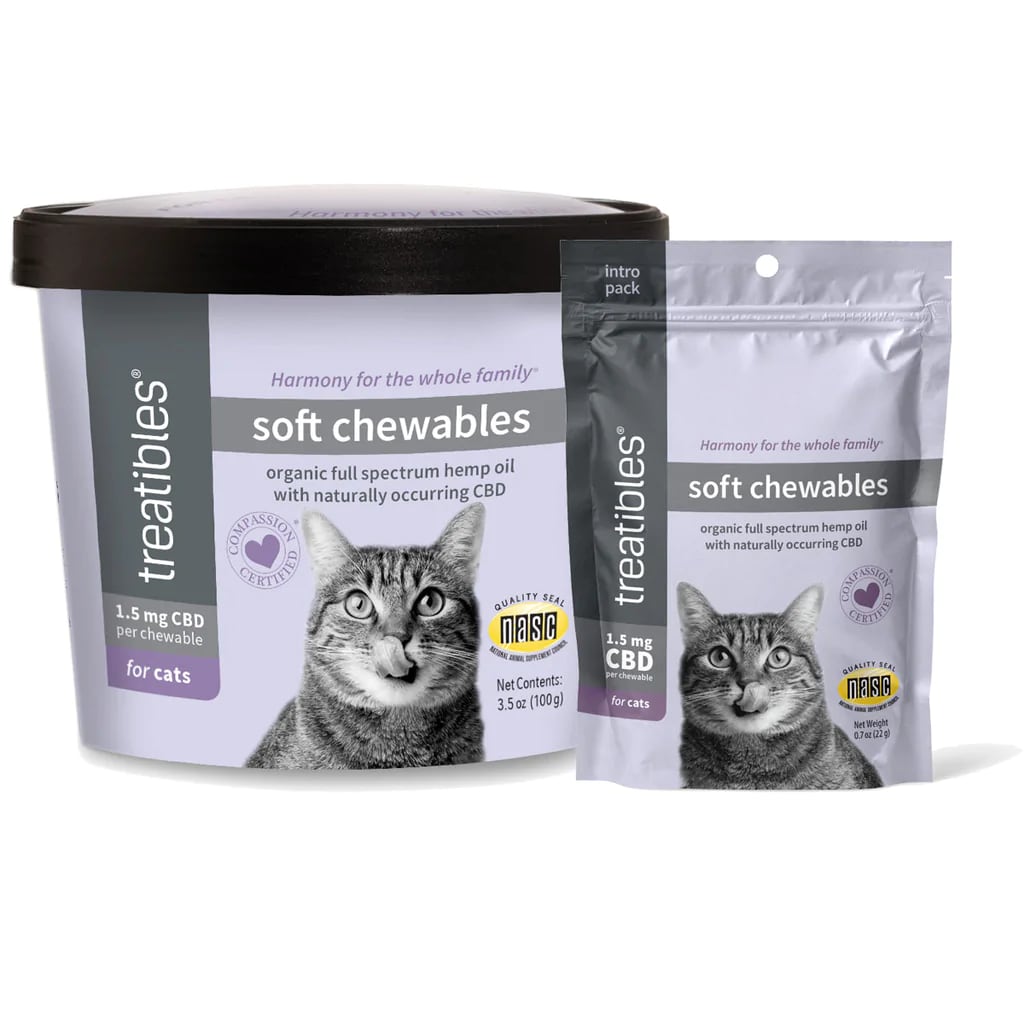Snack blando 1,5 mg CBD para gato sabor pollo, Treatibles2