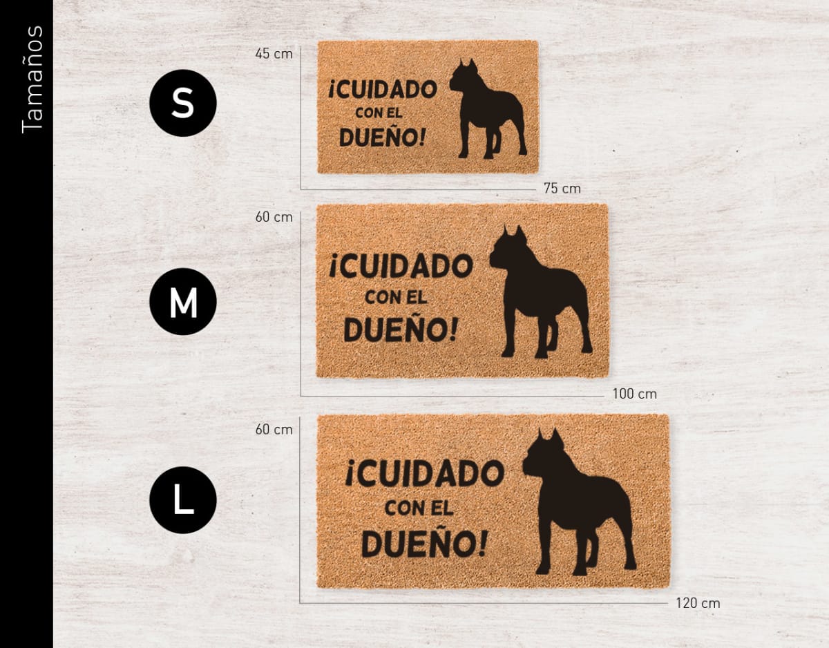 Felpudo Kokomat Cuidado con el dueño3