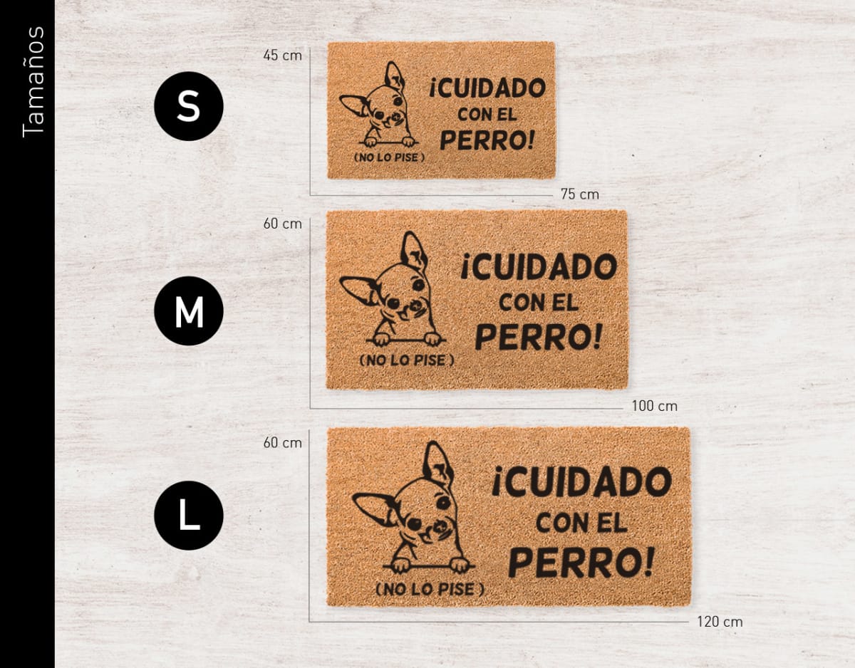 Felpudo Kokomat Cuidado con el perro (no lo pise)3