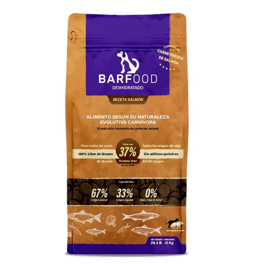 Alimento Deshidratado Perro raza mediana y grande - Salmón1