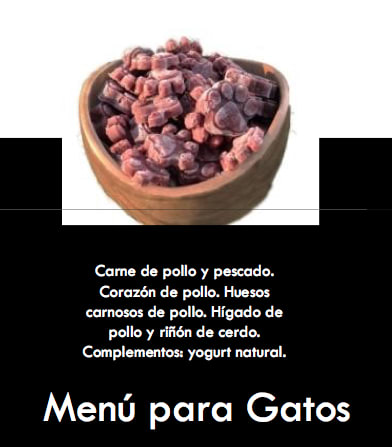Alimento crudo Entreperros - Menu para gatos 4 Kg3
