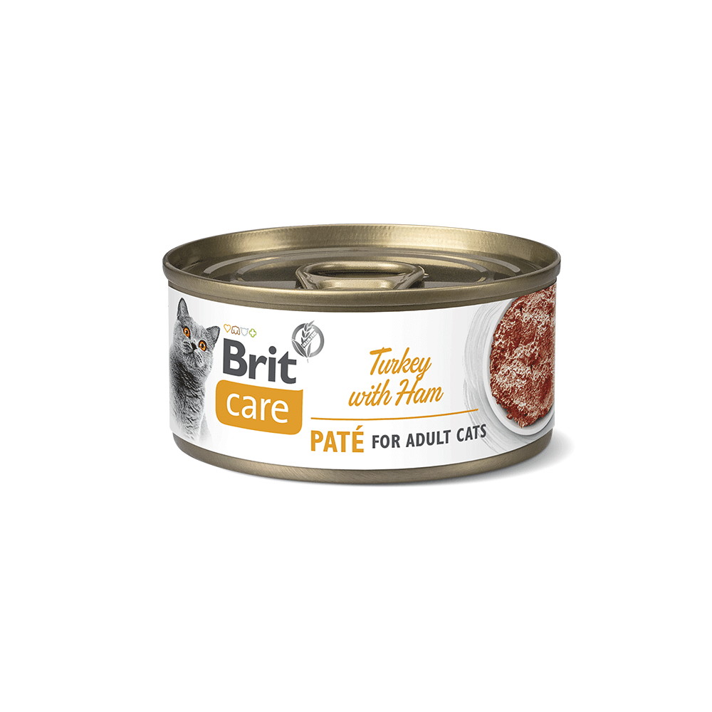 BRIT CARE Cat turkey pate with ham 70 G1