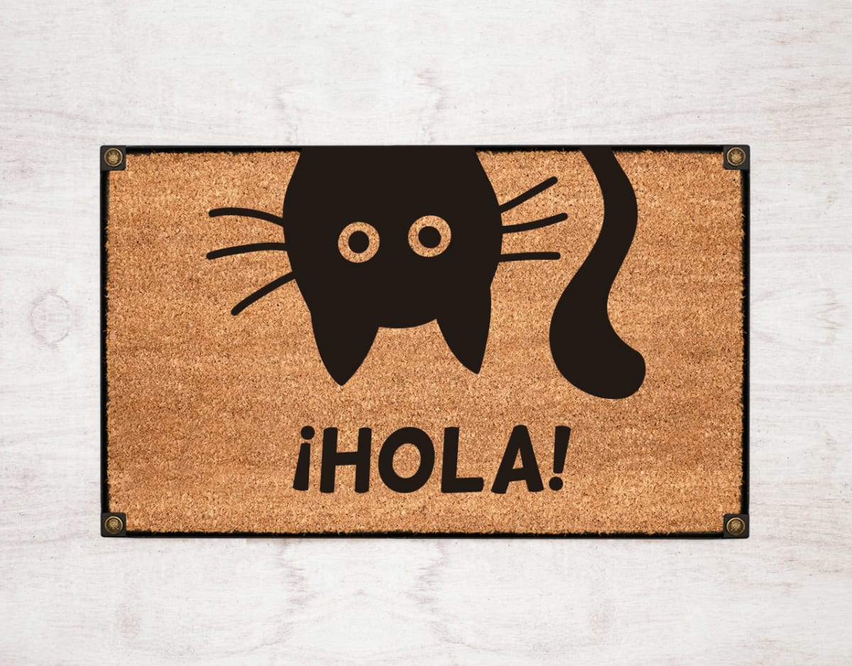 Felpudo Kokomat Hola gato2