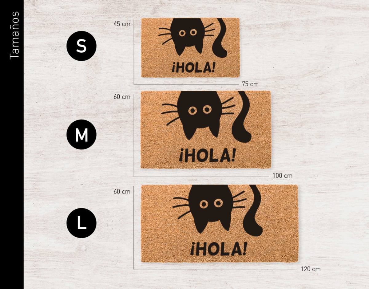 Felpudo Kokomat Hola gato3