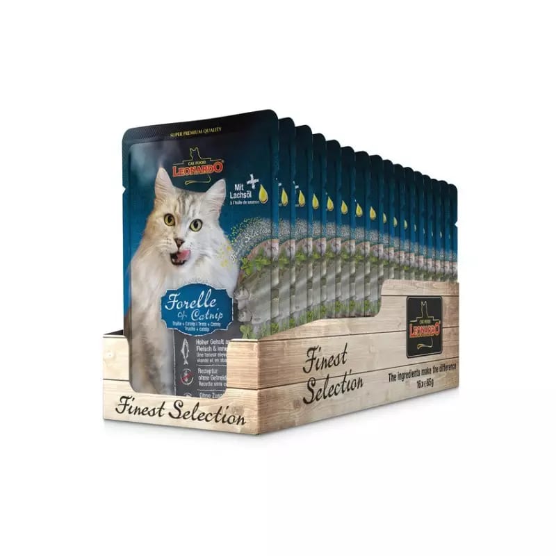 Leonardo pouch Trucha Y Hierba Gatera 85 Gr pack de 162