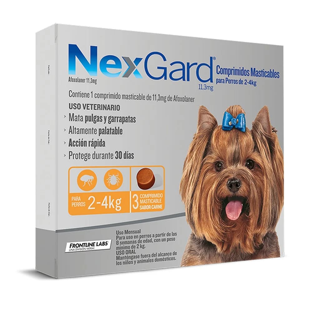 Nexgard 3 Tabletas. Antiparasitario externo perro2